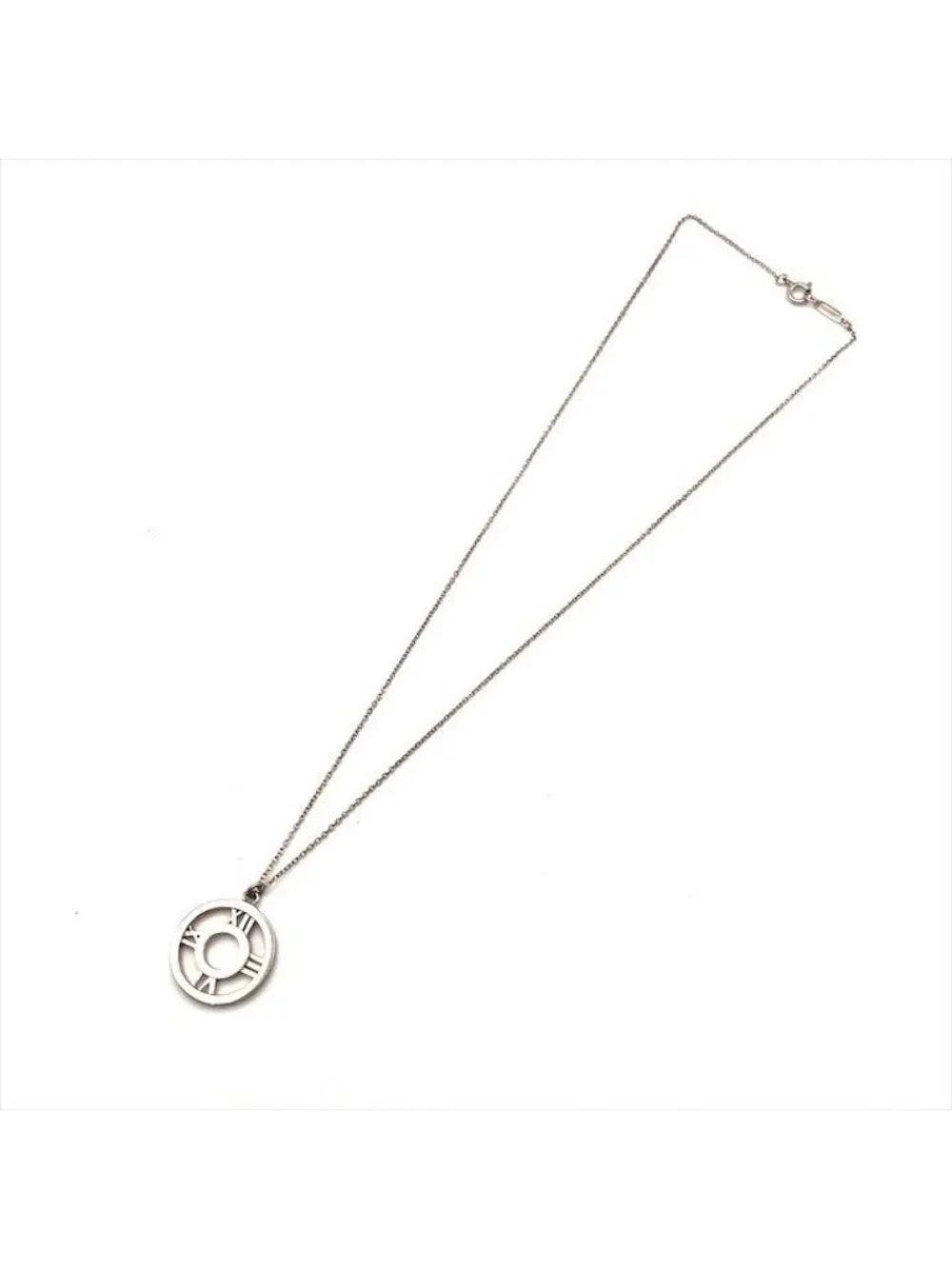 Tiffany & Co Atlas Open Circle Silver Necklace - Picture 2 of 7